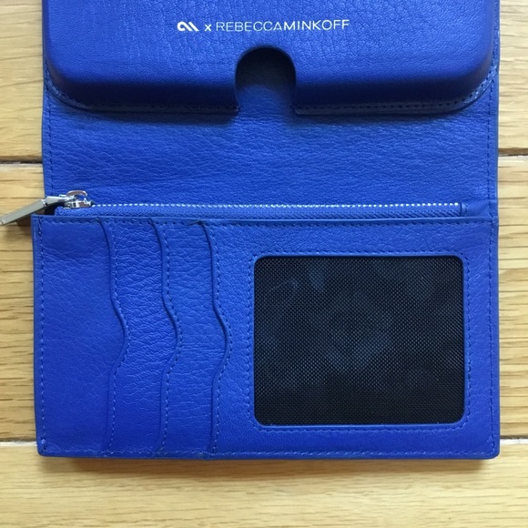 Rebecca Minkoff Blue Leather Fringe Case Mate Convertible Crossbody Bag Clutch - Picture 11 of 16